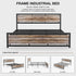 TTGIEET California King Size Metal Platform Bed Frame with Wooden Headboard and Footboard, No Box Spring Needed, Large Under Bed Storage（Light Brown）