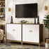 TTGIEET 32" Sideboard Buffet Cabinet with Storage, Wooden Storage Cabinet w/Line Design, Doors & Adjustable Shelves, Coffee Bar Buffet Table Credenza for Dining Living Room Entryway