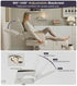 TTGIEET White Hydraulic Pedicure Chair for Nail Tech with Adjustable Footrest, Technician Stool, Built-In Dust Collector