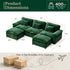 TTGIEET U-Shaped Sectional Sofa, 3-Seat Cloud Couch with 2 Reversible Ottomans, Oversized Chenille Sofa for Living Room