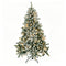 TTGIEET 6FT Pre-Lit Flocked Hinged Christmas Tree with 250 Warm Lights