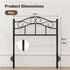TTGIEET Metal Twin/Twin XL Headboard, Adjustable Height, Vintage Iron Scrollwork Design with Bed Frame Brackets Adapter