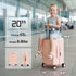 TTGIEET 20-Inch Kids Ride-On Suitcase with Seat, Hardshell Carry-On Luggage with TSA Lock and 360°Spinner Wheels, Airline Approved 40L Travel Suitcase