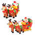 TTGIEET 6ft x 3.6ft Lighted Inflatable Santa and Reindeer | Outdoor Christmas Yard Decoration with Built-in Fan