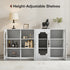 TTGIEET Sideboard Buffet Cabinet with Storage, Kitchen Storage Cabinet with 2-Doors,White,for Living Room,Dining Room,Entryway