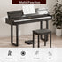 UMOMO 88 Weighted Key Digital Piano with Metal Stand, Beginner Keyboard Piano with Piano Bench, Full Size Heavy Hammer Weighted Action Electric Piano Keyboard with USB MIDI