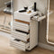 TTGIEET Salon Trolley Cart with Lockable Wheels, Rolling Hair Cart with 3 Dryer Holders for Hair Stylist, Wall Mount Makeup Organizer Stations Cabinet for Beauty Spa Barbershop Tattoo