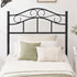 TTGIEET Metal Twin/Twin XL Headboard, Adjustable Height, Vintage Iron Scrollwork Design with Bed Frame Brackets Adapter