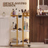 TTGIEET Esthetician Cart with Wheels, 3-Tier Salon Rolling Trolley, Spa Beauty Storage Cart, White & Gold