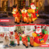 TTGIEET 6ft x 3.6ft Lighted Inflatable Santa and Reindeer | Outdoor Christmas Yard Decoration with Built-in Fan