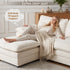 TTGIEET Chenille Cloud Couch U-Shaped, 3-Seat Sofa with Two Movable Ottomans, Oversized Sectional Couch for Living Room