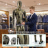 Full-Body Male Mannequin Matte Golden, 6 FT Plastic Man Manequins Stand with Metal Base, Adjustable Head, Flexible Limbs and Detachable Design, Perfect for Clothing Stores