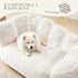 TTGIEET Dog Sofa Couch Bed for Medium, Large Dogs, 51" Pet Sofa with Faux Fur Fabric, Comfortable Pet Couch with Backrest and Armrests
