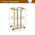 TTGIEET Esthetician Cart with Wheels, 3-Tier Salon Rolling Trolley, Spa Beauty Storage Cart, White & Gold