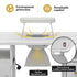 TTGIEET Manicure Table Nail Station with Power Outlets, Marble Grained Nail Tech Table Nail Table Station w/Dust Collector, Non-Woven Drawers, Desk Lamp & Wrist Cushion