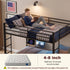 TTGIEET Full Metal Bunk Bed Frame w/ LED & USB Ports, Dual Guardrails, 2 Ladders, Heavy-Duty