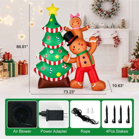 TTGIEET 8FT Christmas Inflatables Outdoor Decorations, Blow Up Yard Decoration