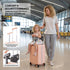 TTGIEET 20-Inch Kids Ride-On Suitcase with Seat, Hardshell Carry-On Luggage with TSA Lock and 360°Spinner Wheels, Airline Approved 40L Travel Suitcase