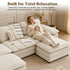 TTGIEET U-Shaped Sectional Sofa, 3-Seat Cloud Couch with 2 Reversible Ottomans, Oversized Chenille Sofa for Living Room
