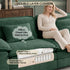 TTGIEET Chenille Cloud Couch U-Shaped, 3-Seat Sofa with Two Movable Ottomans, Oversized Sectional Couch for Living Room