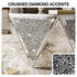 TTGIEET Hexagon Diamond Mirror Coffee Table, Crushed Diamond Finish Art Deco Luxury Centerpiece for Living Room