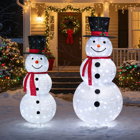 TTGIEET 5ft Lighted Pop-Up Snowman Outdoor Christmas Decoration with 140 LED Lights, Hat & Scarf