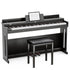 UMOMO 88 Weighted Key Digital Piano Keyboard with Piano Bench, Full Size Electric Piano with Piano Stand, Headphone Jack, 3 Pedal, Electronic Piano for Beginner, Adults