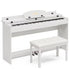 TTGIEET 88-Key Upright Digital Piano with Bench, Full-Size Electric Keyboard with Stand and 3 Pedals, Headphone Jack