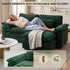 TTGIEET Chenille Cloud Couch L-Shaped, 2-Seat Sofa with Movable Ottoman, Oversized Loveseat Couch for Living Room