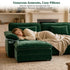 TTGIEET Loveseat with Chaise Ottoman, L-Shaped Chenille Cloud Couch for Living Room
