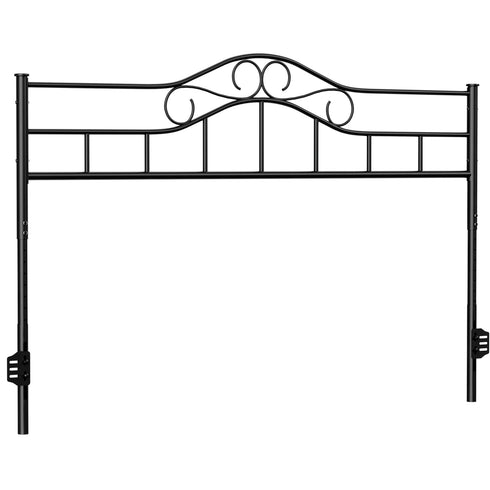 TTGIEET Metal King Headboard, Adjustable Height, Vintage Iron Scrollwork Design with Bed Frame Brackets Adapter