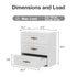 TTGIEET Wooden Dresser with 3 Large Drawers, Modular Media Console Storage Chest of Drawers, Sideboard Credenza for Living Room, Entryway, Kitchen