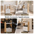 TTGIEET Salon Trolley Cart with Lockable Rolling Wheels, Esthetician Cart with Open Storage Shelves& Cabinet for Beauty Salon