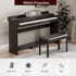 TTGIEET 88-Key Upright Digital Piano with Bench, Full-Size Electric Keyboard with Stand and 3 Pedals, Headphone Jack