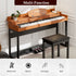 UMOMO 88 Key Digital Piano Keyboard, Full Size Electric Piano with Piano Metal Stand, Headphone Jack, 3 Pedal, Electronic Piano for Beginner, Adults