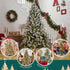 TTGIEET 7.5FT Pre-Lit Flocked Hinged Christmas Tree with 350 Warm Lights