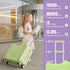 TTGIEET 18" Ride On Suitcase for Kids with 360° Spinner Wheels, 42L Hardshell Kids Carry On Travel Luggage with Lock, Green