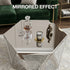 TTGIEET Hexagon Diamond Mirror Coffee Table, Crushed Diamond Finish Art Deco Luxury Centerpiece for Living Room