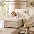 TTGIEET U-Shaped Sectional Sofa, 3-Seat Cloud Couch with 2 Reversible Ottomans, Oversized Chenille Sofa for Living Room