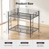TTGIEET Full Metal Bunk Bed Frame w/ LED & USB Ports, Dual Guardrails, 2 Ladders, Heavy-Duty