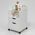 TTGIEET Pedicure Cart with Glass Shelf, 2 Drawers & Casters for Nail Tech