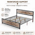 TTGIEET California King Size Metal Platform Bed Frame with Wooden Headboard and Footboard, No Box Spring Needed, Large Under Bed Storage（Light Brown）
