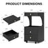TTGIEET Salon Stylist Rolling Cart with 3 Drawers and Pull-Out Desktop, Makeup Tool Organizer for Beauty Spa Barbershop