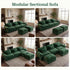 TTGIEET U-Shaped Sectional Sofa, 3-Seat Cloud Couch with 2 Reversible Ottomans, Oversized Chenille Sofa for Living Room