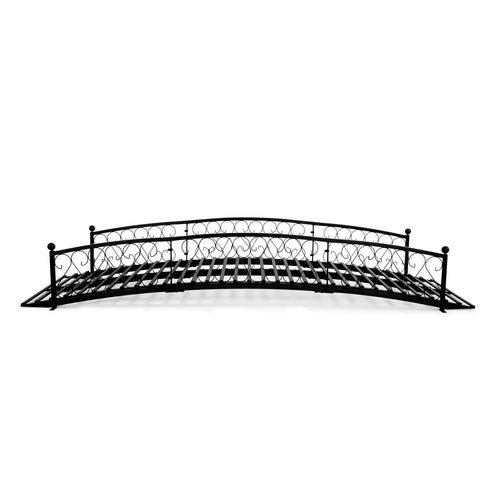 TTGIEET Metal Garden Bridge 8 FT, Durable Decorative Footbridge with Siderails Large Outdoor Bridges, Weight Capacity 770 lbs for Backyard, Creek, Lawn, Stream