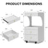 TTGIEET Salon Stylist Rolling Cart with 3 Drawers and Pull-Out Desktop, Makeup Tool Organizer for Beauty Spa Barbershop