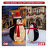 TTGIEET 2 - Piece Fluffy Lighted Penguin Family, 3ft & 2ft Pop - Up Outdoor Christmas Holiday Decoration with 150 LED Lights for Yard Garden