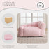 TTGIEET Dog Sofa Couch Bed for Medium, Large Dogs, 51" Pet Sofa with Faux Fur Fabric, Comfortable Pet Couch with Backrest and Armrests