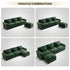 TTGIEET Chenille Cloud Couch L-Shaped, 3-Seat Sofa with Movable Ottoman, Oversized Sectional Couch for Living Room