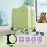 TTGIEET 18" Ride On Suitcase for Kids with 360° Spinner Wheels, 42L Hardshell Kids Carry On Travel Luggage with Lock, Green